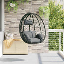 Hængende æggestol Antracit 91,5 x 54,5 x 107 cm polyrattan