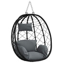 Hængende æggestol Antracit 91,5 x 54,5 x 107 cm polyrattan