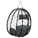 Hængende æggestol Antracit 91,5 x 54,5 x 107 cm polyrattan
