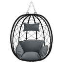 Hængende æggestol Antracit 91,5 x 54,5 x 107 cm polyrattan