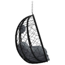 Hængende æggestol Antracit 91,5 x 54,5 x 107 cm polyrattan