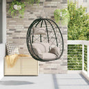 Hængende æggestol Gråbrun 91,5 x 54,5 x 107 cm polyrattan