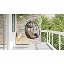 Hængende æggestol Brun 91,5 x 54,5 x 107 cm polyrattan