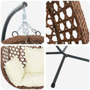 Hængende æggestol Lys fløde 104 x 100 x 191 cm polyrattan