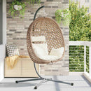 Hængende æggestol Lys fløde 104 x 100 x 191 cm polyrattan