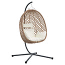 Hængende æggestol Lys fløde 104 x 100 x 191 cm polyrattan