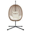 Hængende æggestol Lys fløde 104 x 100 x 191 cm polyrattan
