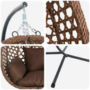 Hængende æggestol Brun 104 x 100 x 191 cm polyrattan