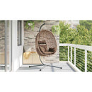 Hængende æggestol Brun 104 x 100 x 191 cm polyrattan