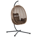 Hængende æggestol Brun 104 x 100 x 191 cm polyrattan