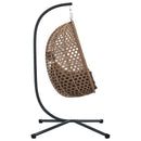 Hængende æggestol Brun 104 x 100 x 191 cm polyrattan