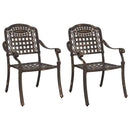 Have Stol 2 pcs Bronze 55 x 56,5 x 91cm Aluminium