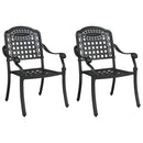 Have Stol 2 pcs Sort 55 x 56,5 x 91cm Aluminium