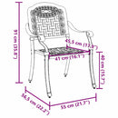 Have Stol 2 pcs Sort 55 x 56,5 x 91cm Aluminium