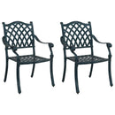 Have Stol 2 pcs Grøn 56 x 55 x 92,5 cm Aluminium