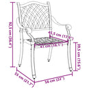 Have Stol 2 pcs Grøn 56 x 55 x 92,5 cm Aluminium