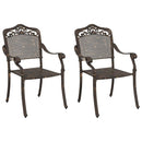 Have Stol 2 pcs Bronze 55 x 55 x 92,5cm Aluminium