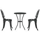 Have Bistro Sæt 3 pcs Sort Aluminium