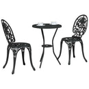 Have Bistro Sæt 3 pcs Sort Aluminium