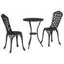 Have Bistro Sæt 3 pcs Sort Aluminium