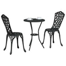 Have Bistro Sæt 3 pcs Sort Aluminium