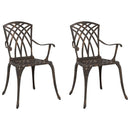 Have Stol 2 pcs Bronze 53 x 51 x 88,5cm Aluminium