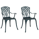 Have Stol 2 pcs Grøn 53 x 51 x 88,5cm Aluminium