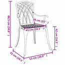 Have Stol 2 pcs Grøn 53 x 51 x 88,5cm Aluminium