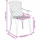 Have Stol 4 pcs Grøn 61 x 60,5 x 93cm Aluminium