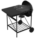 Udendørs grill med hjul Sort 91 x 71 x 107 cm Metal