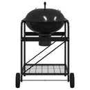 Udendørs grill med hjul Sort 91 x 71 x 107 cm Metal