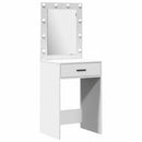 Klædeskab med hylde 2 pcs Hvid 50 x 41 x 135 cm Konstrueret træ