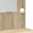 Makeupbord sæt med LED med dør 3 pcs Sonoma eg Konstrueret træ