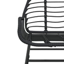3 dele spisebordssæt til haven polyrattan glas sort