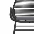 5 dele spisebordssæt til haven m. hynder polyrattan glas sort