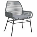 5 dele spisebordssæt til haven med hynder polyrattan glas grå