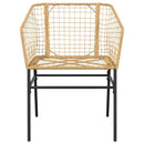 5 dele spisebordssæt til haven polyrattan glas brun