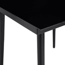 3 dele spisebordssæt til haven m. hynder polyrattan glas sort