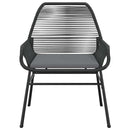 7 dele spisebordssæt til haven m. hynder polyrattan glas sort