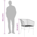3 dele spisebordssæt til haven polyrattan glas sort