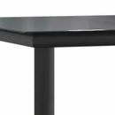 5 dele spisebordssæt til haven polyrattan glas sort