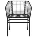 7 dele spisebordssæt til haven polyrattan glas sort