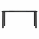 7 dele spisebordssæt til haven polyrattan glas sort