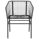 7 dele spisebordssæt til haven polyrattan glas sort