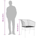 7 dele spisebordssæt til haven polyrattan glas sort