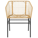 5 dele spisebordssæt til haven polyrattan glas brun
