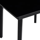 5 dele spisebordssæt til haven polyrattan glas brun