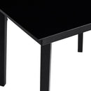 3 dele spisebordssæt til haven m. hynder polyrattan glas sort