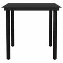 5 dele spisebordssæt til haven m. hynder polyrattan glas sort