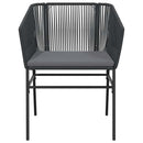 9 dele spisebordssæt til haven m. hynder polyrattan glas sort